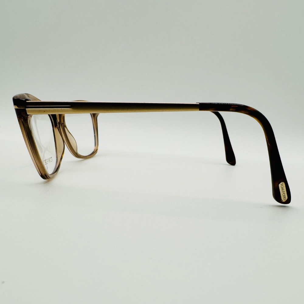 NIB Tom Ford Eyeglass Frames FT5353 045 Light Brown & Gold - Picture 6 of 10